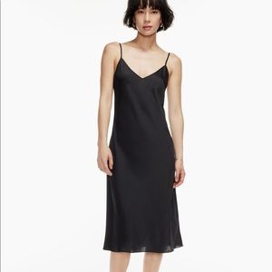 Wilfred Only Slip Midi Dress in Black